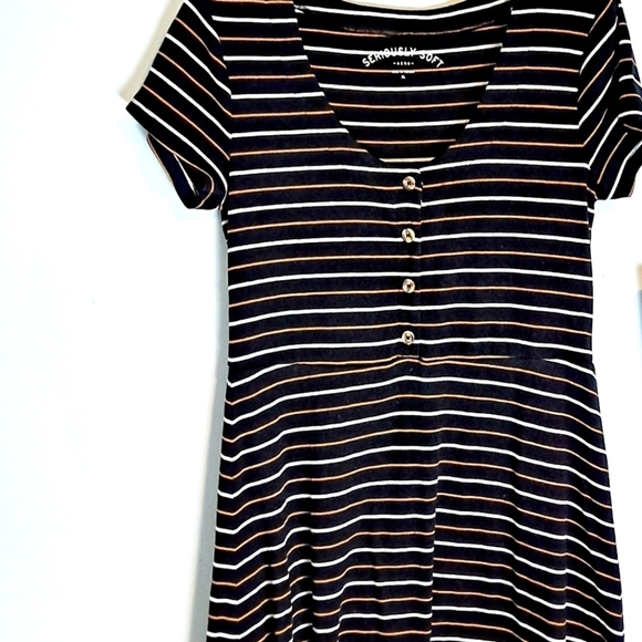 Seriously Soft Striped Scoop-Neck Skater Dress - Picture 3 of 4